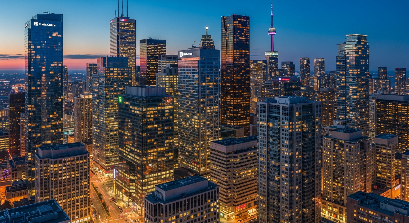 Toronto financial district skyline
